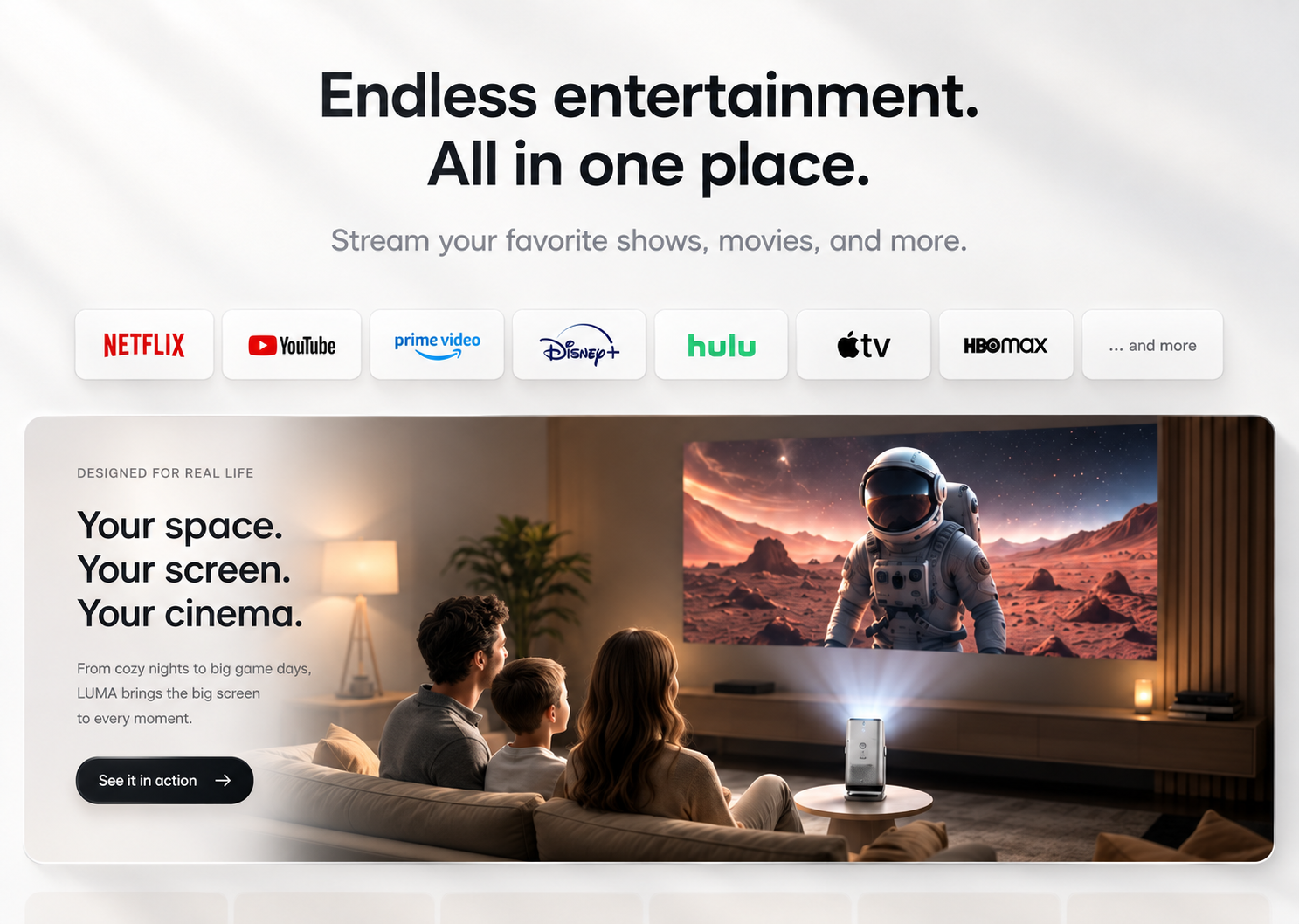 Featured website desktop