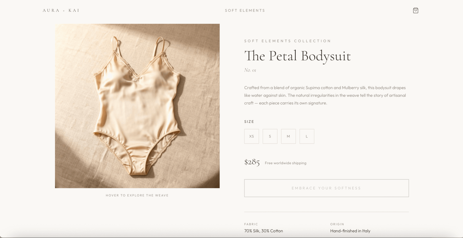 AURA &times; KAI landing page